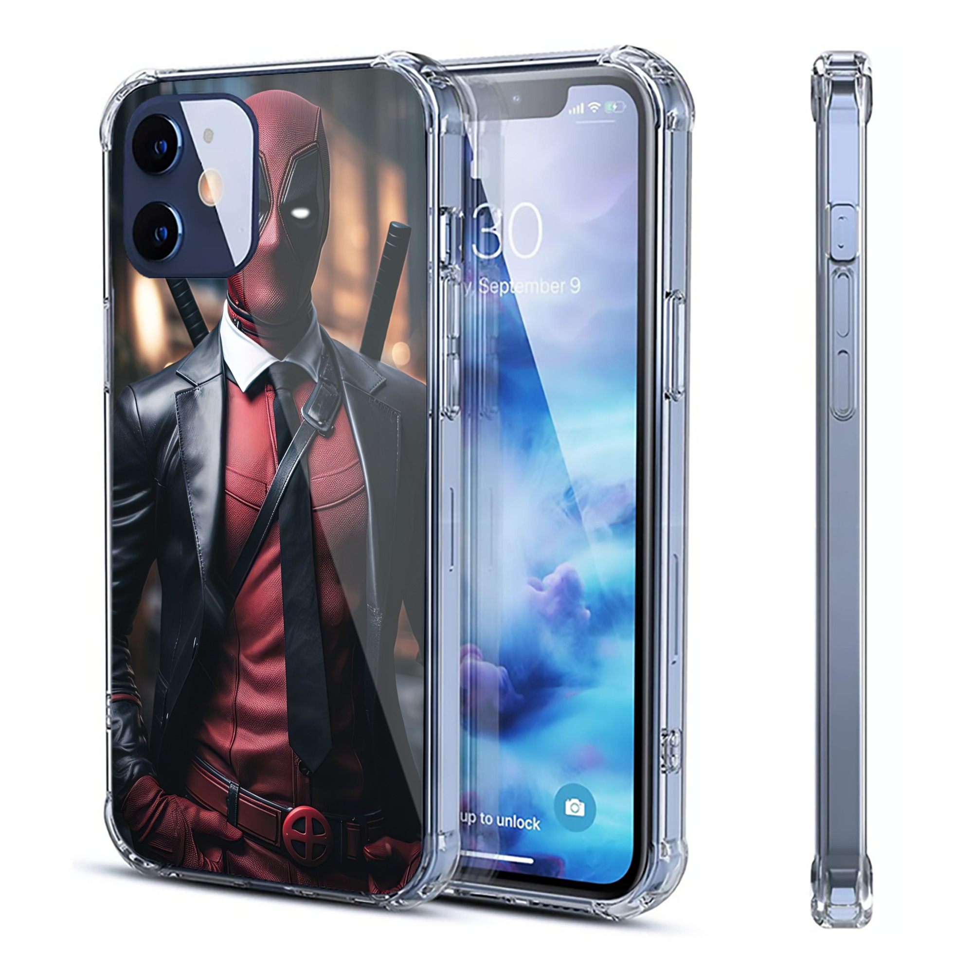 （画像用） Deadpool デッドプール 【iPhone 12シリーズ対応】透明スマホケース（クリアソフトケース）